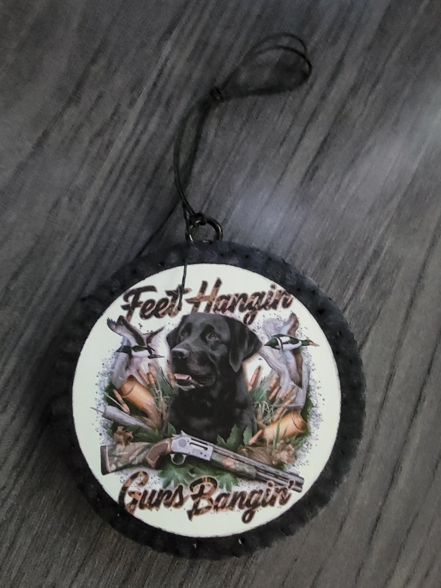 Feet Hangin Guns Bangin Car Freshie