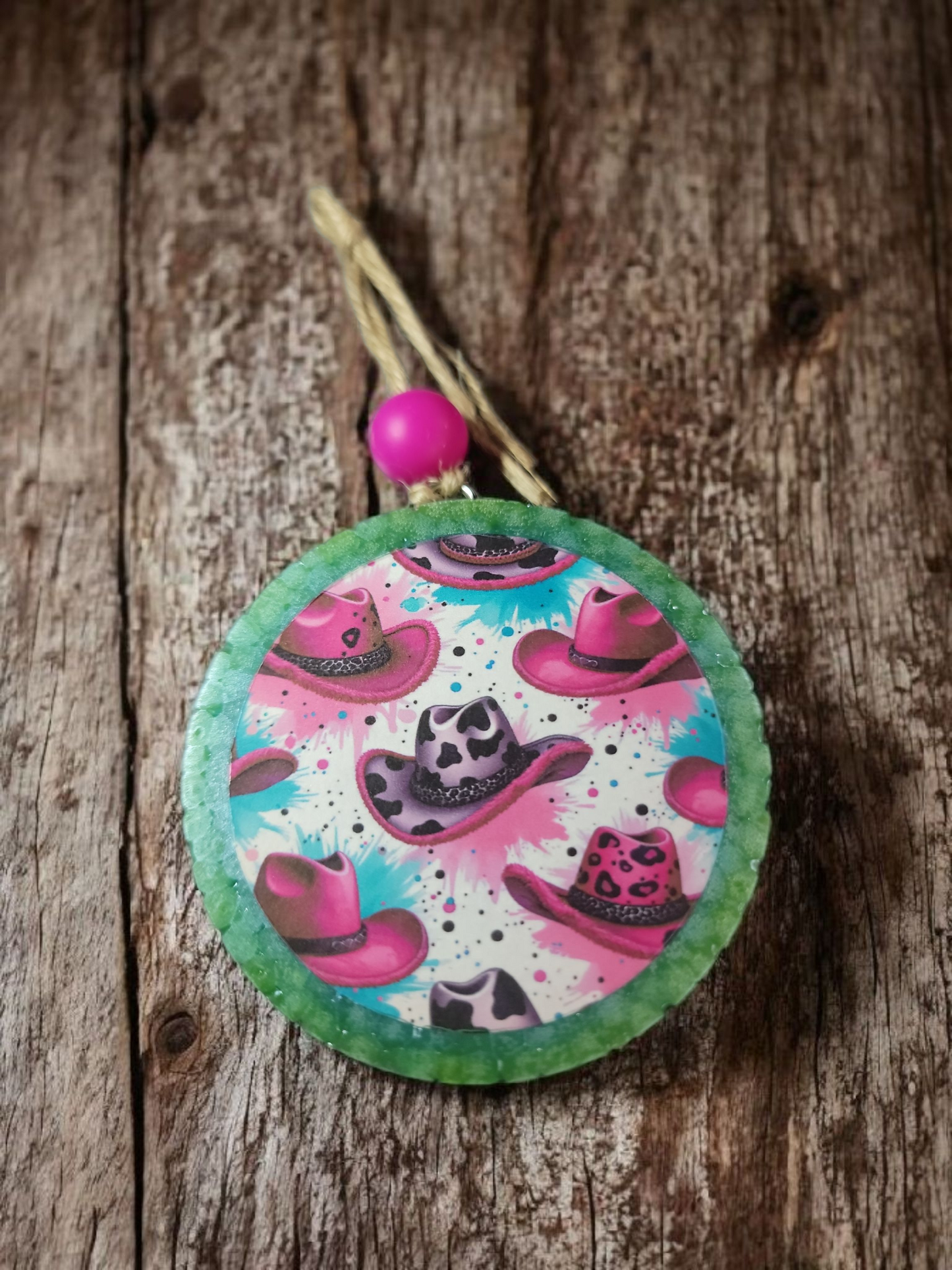 Pink Cowboy Hats Car Freshie