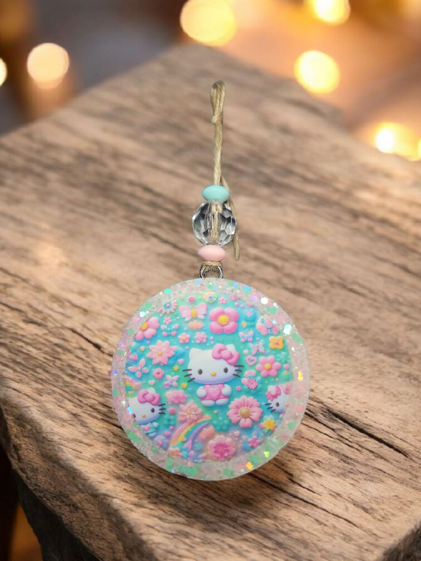 Hello Kitty Teal & Pink Car Freshie