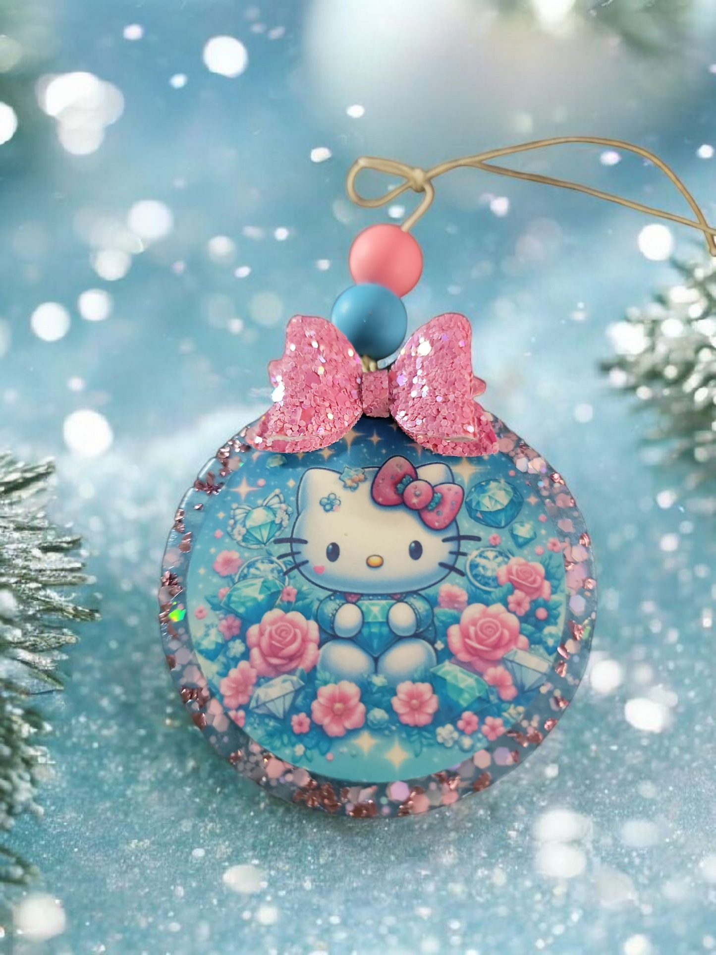 Hello Kitty Pink Roses Car Freshie