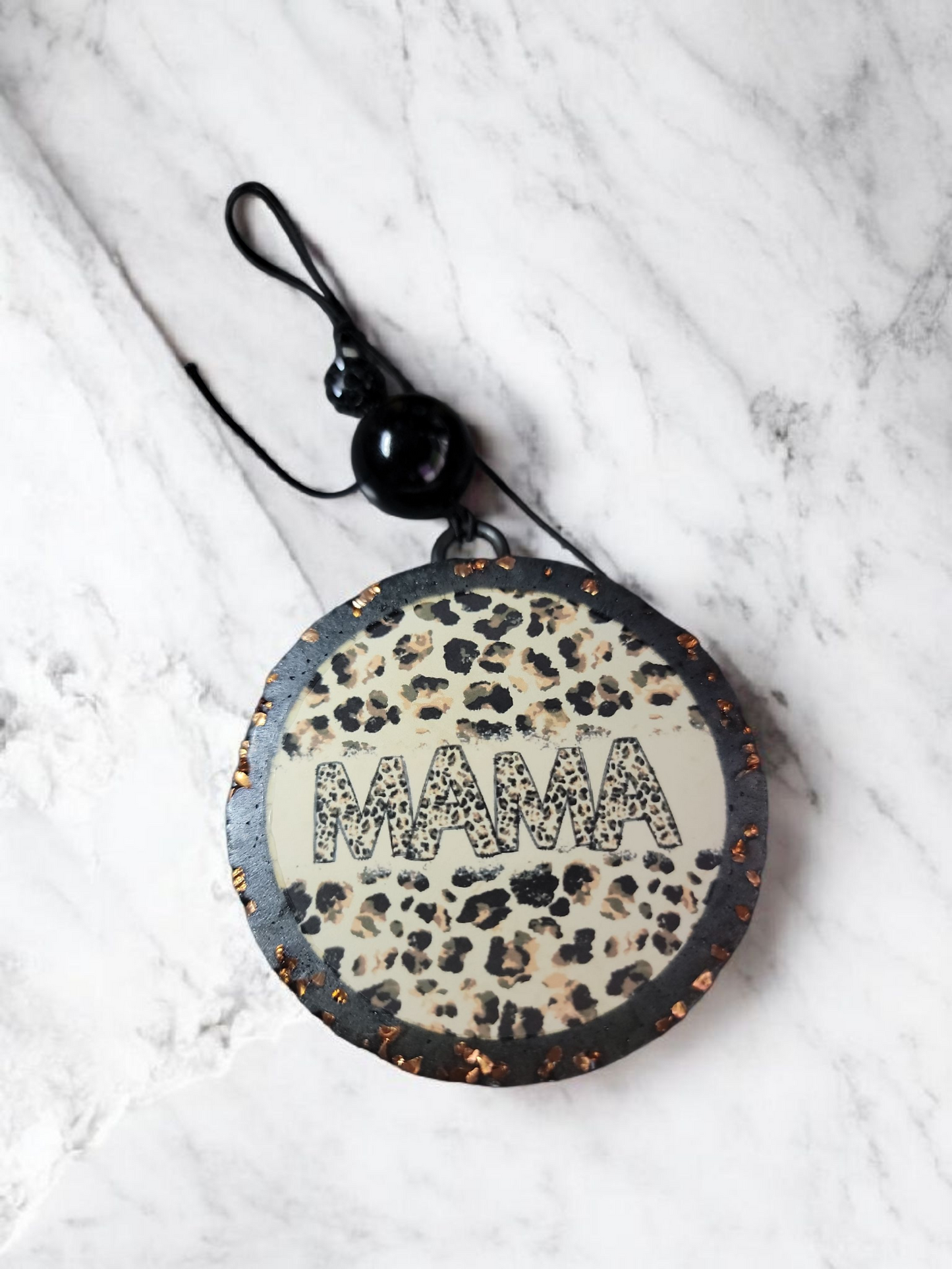 Mama Black & Leopard Car Freshie