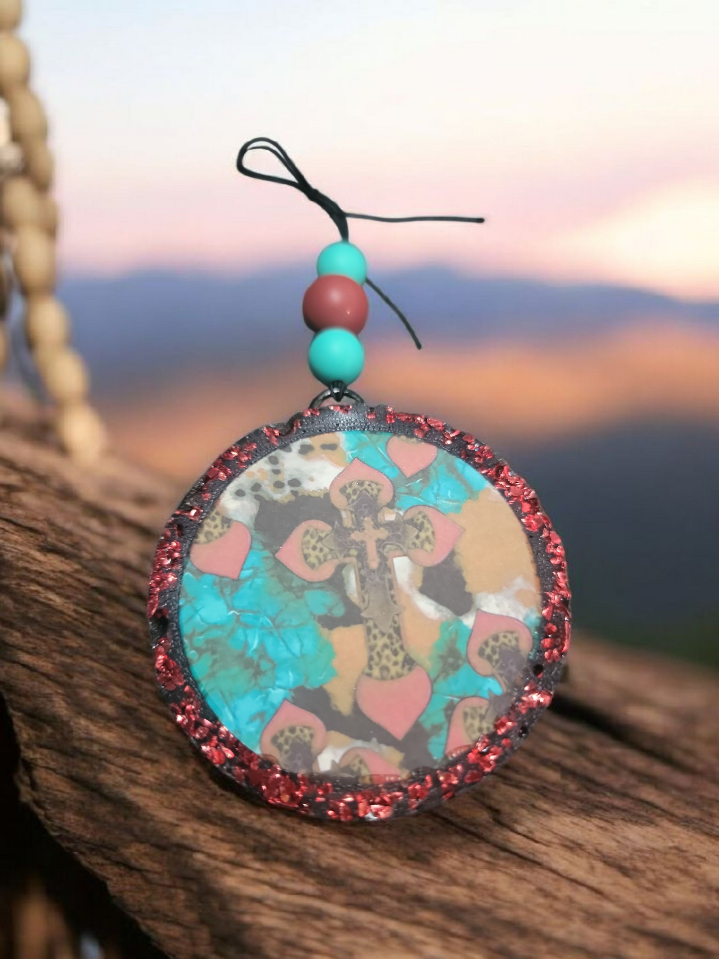 Cross Red & Blue Car Freshie