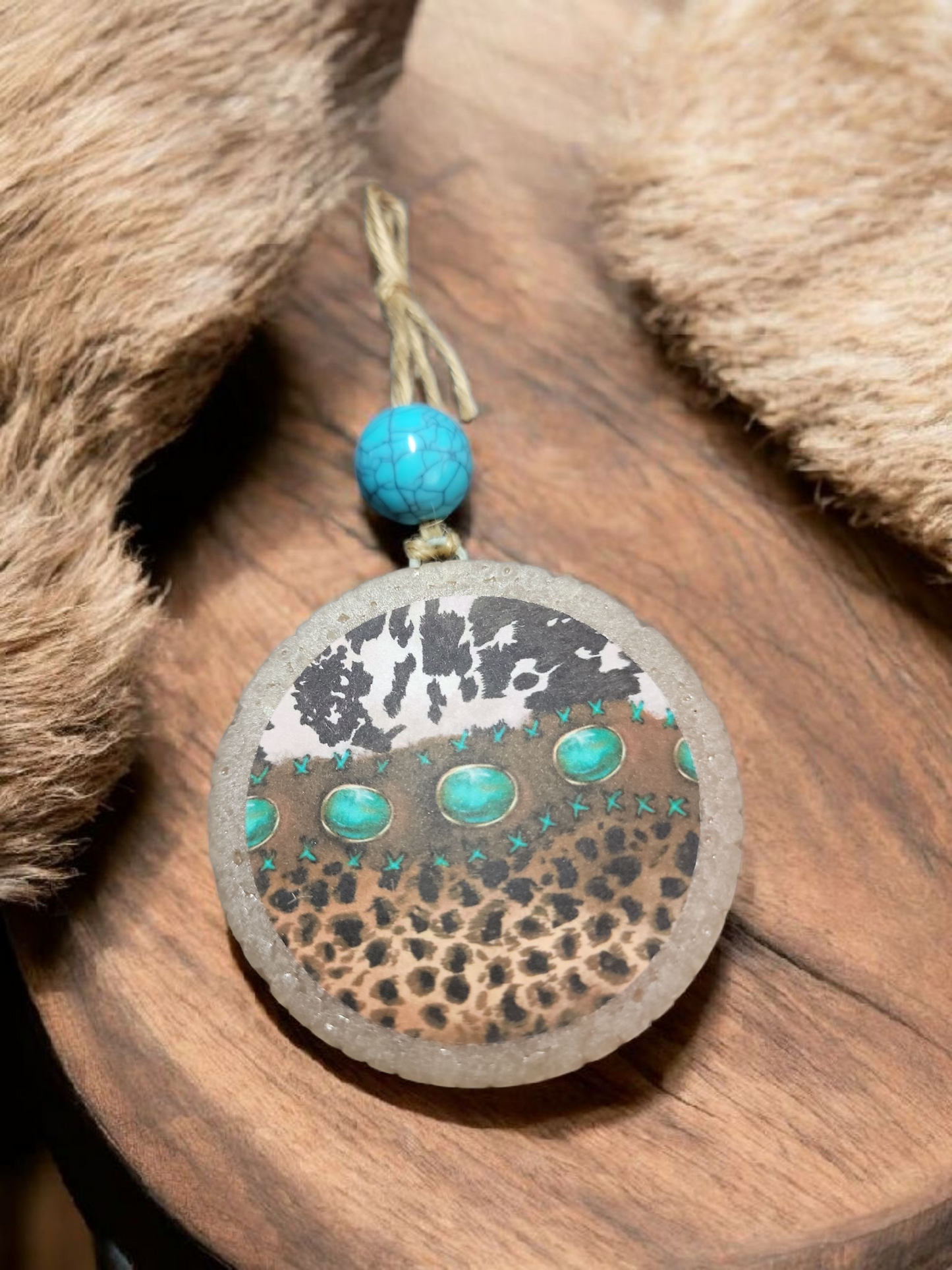 Western Cowhide & Leopard Car Freshie