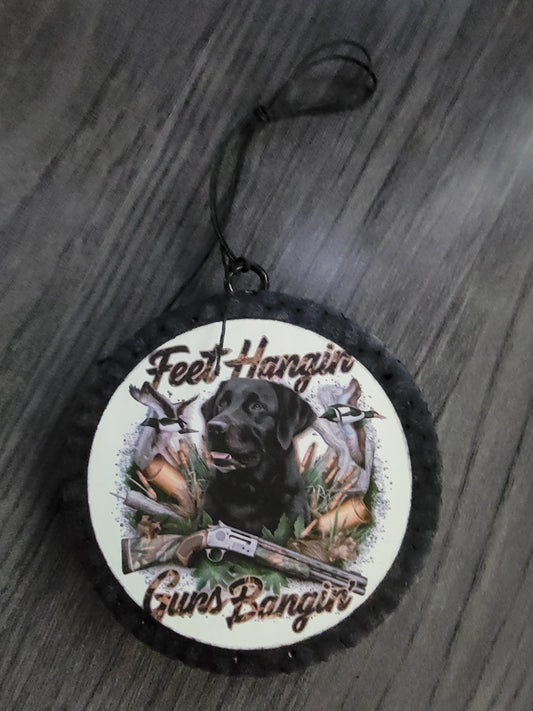 Feet Hangin Guns Bangin Car Freshie