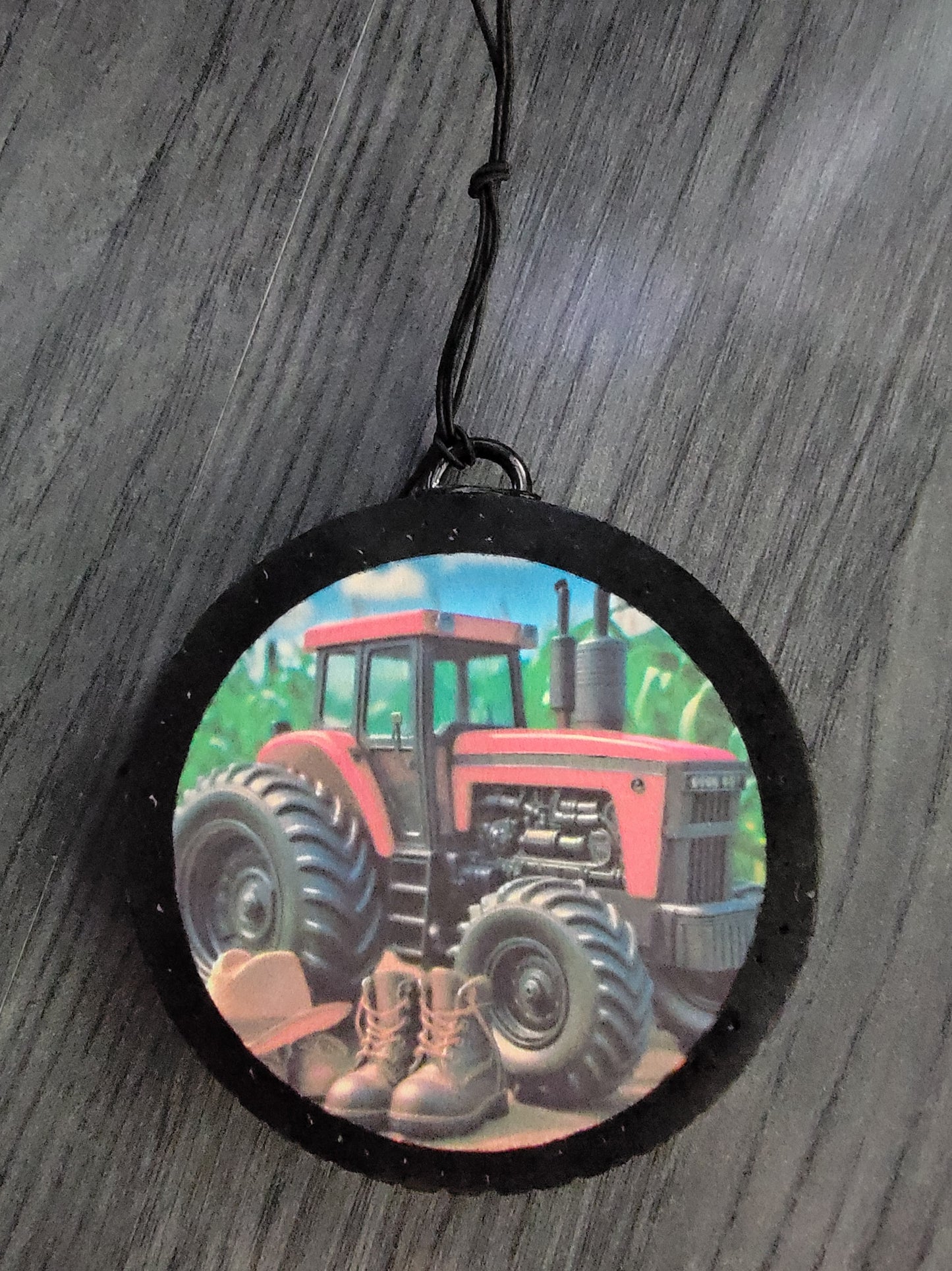 Red Tractor Car Freshie