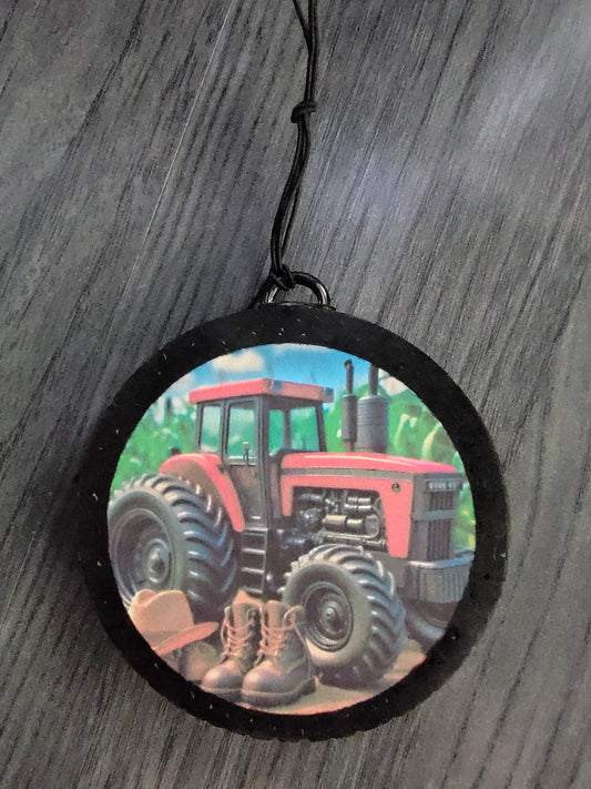 Red Tractor Car Freshie