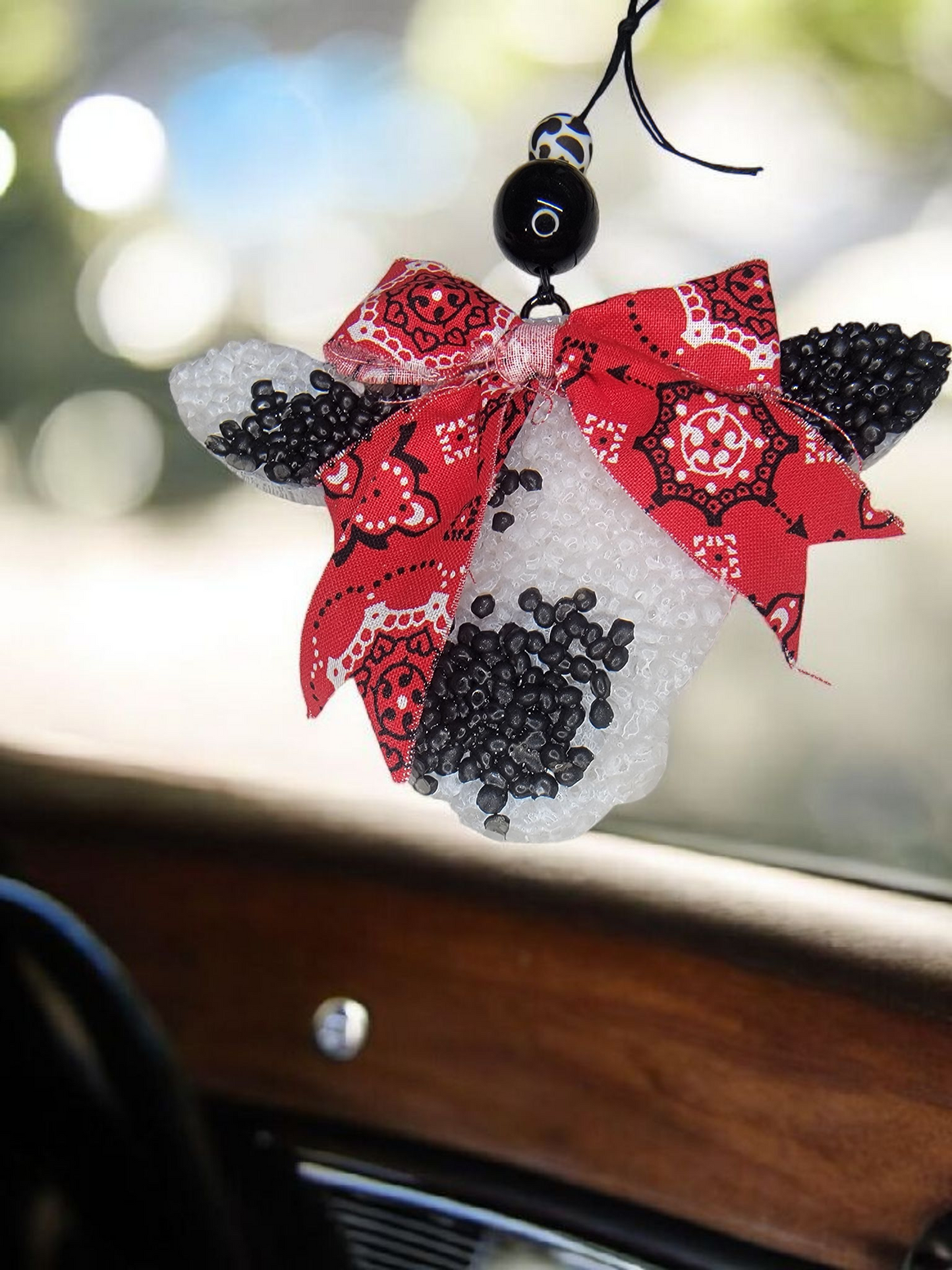 Cow with Red Bandana Car Freshie