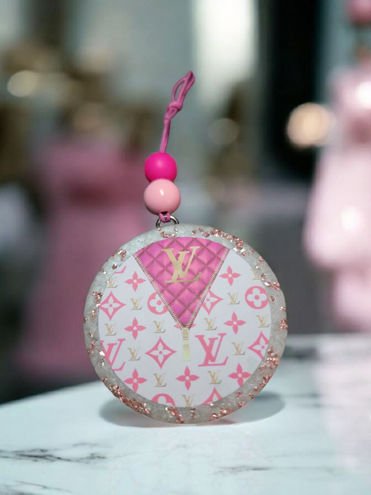 LV Pink & White Car Freshie