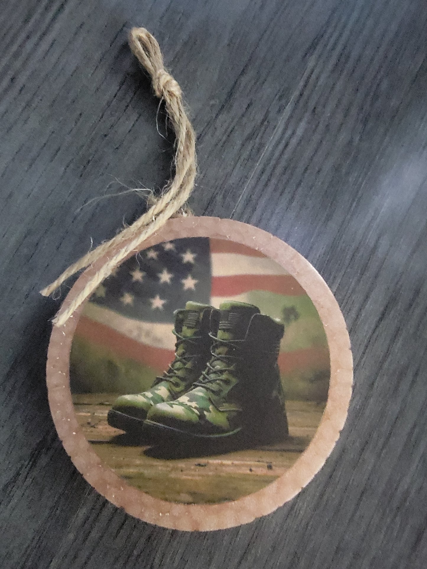 Military Boots Car Freshie