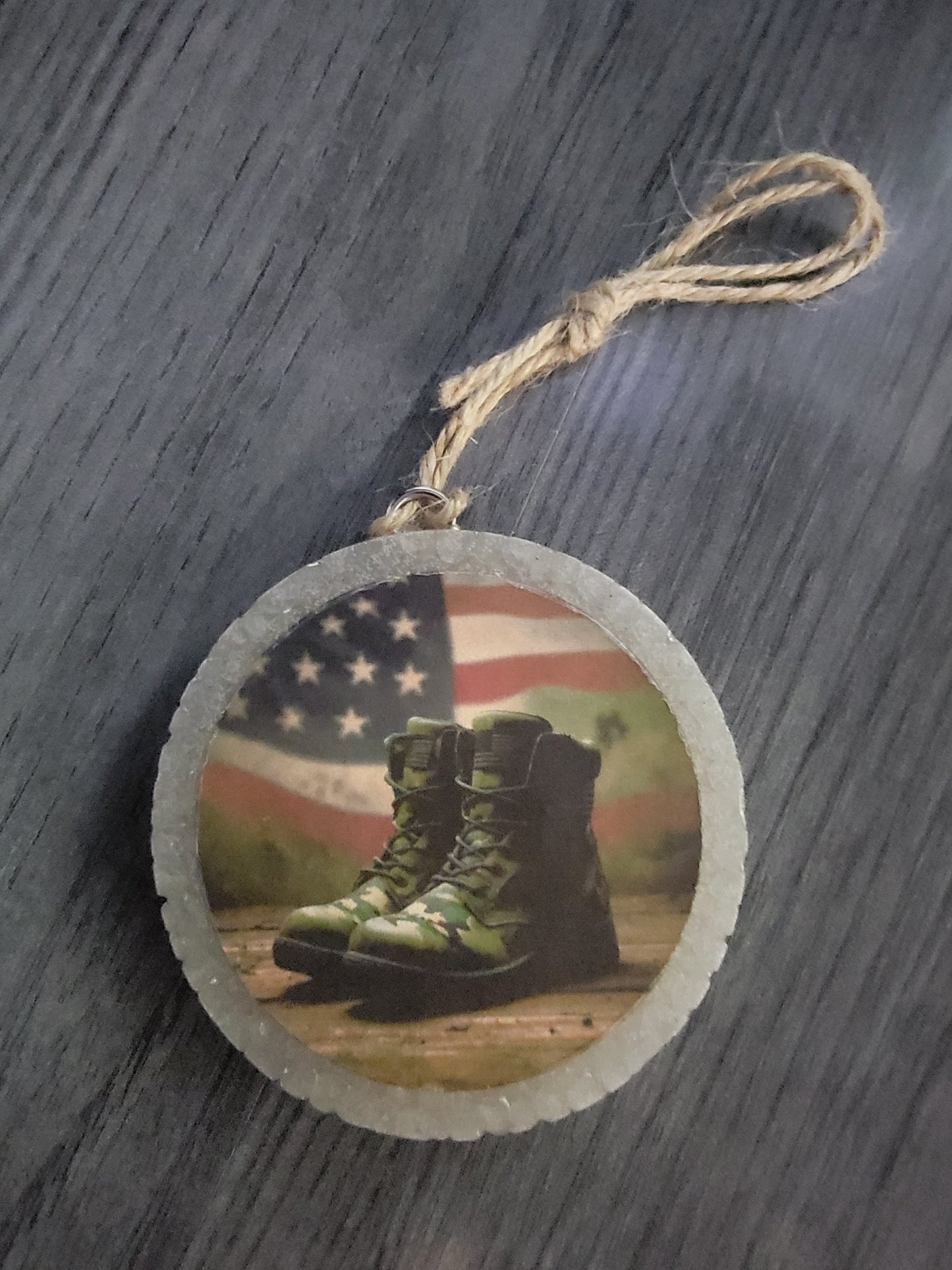 Military Boots Car Freshie