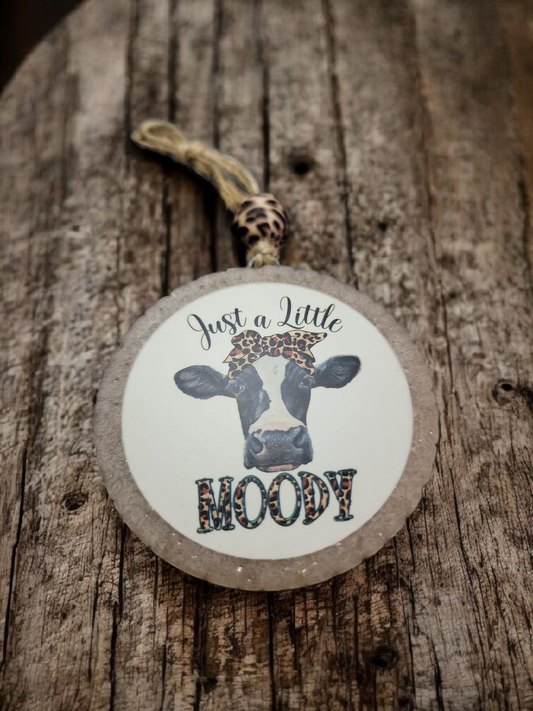 Cow Just Moody Car Freshie
