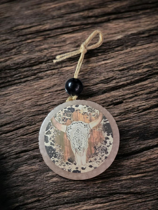 Cow Skull Car Freshie