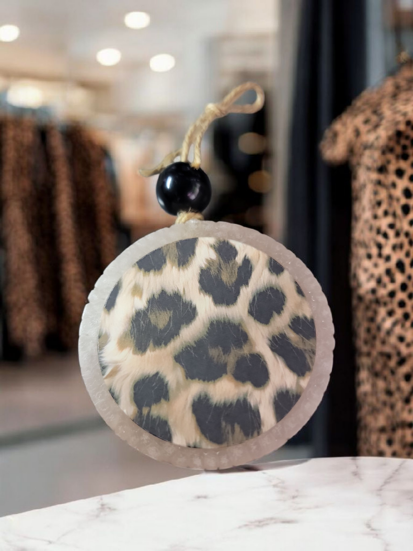 Leopard Round Car Freshie