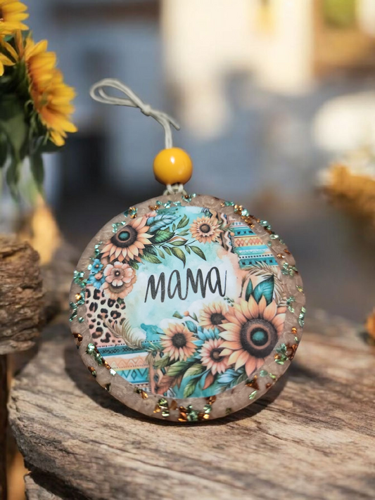 Mama Sunflowers Car Freshie