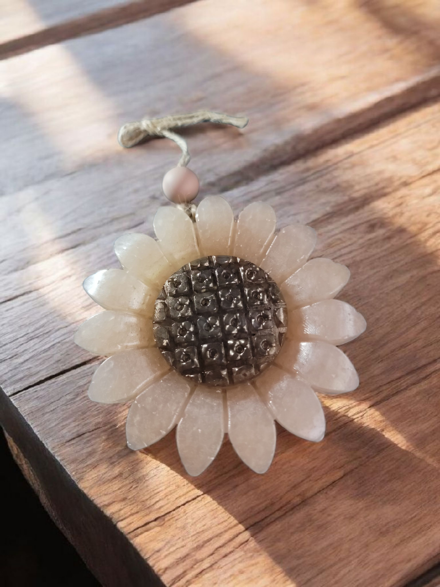 Sunflower Beige Car Freshie