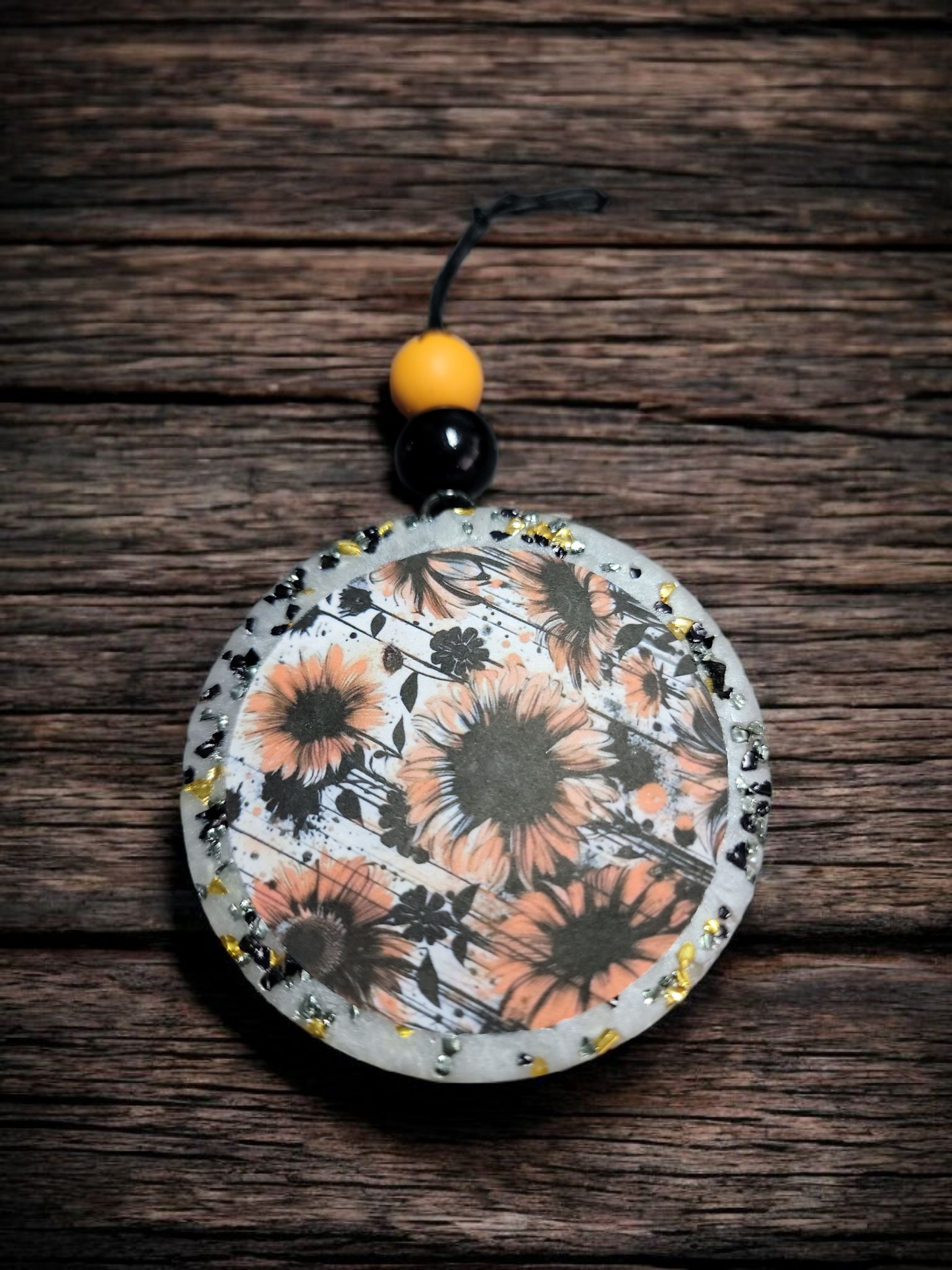 Sunflowers on White Car Freshies